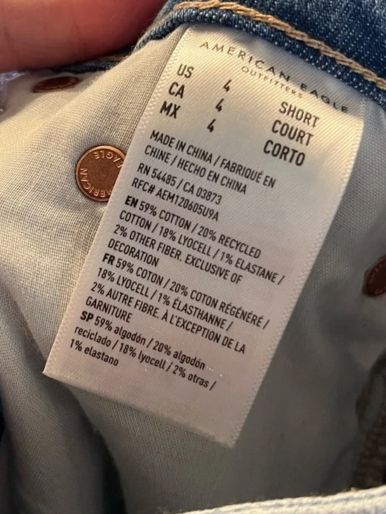 American Eagle Dreamy Drape Stretch Super High-Waisted Baggy Wide-Leg Jeans - Picture 15 of 15